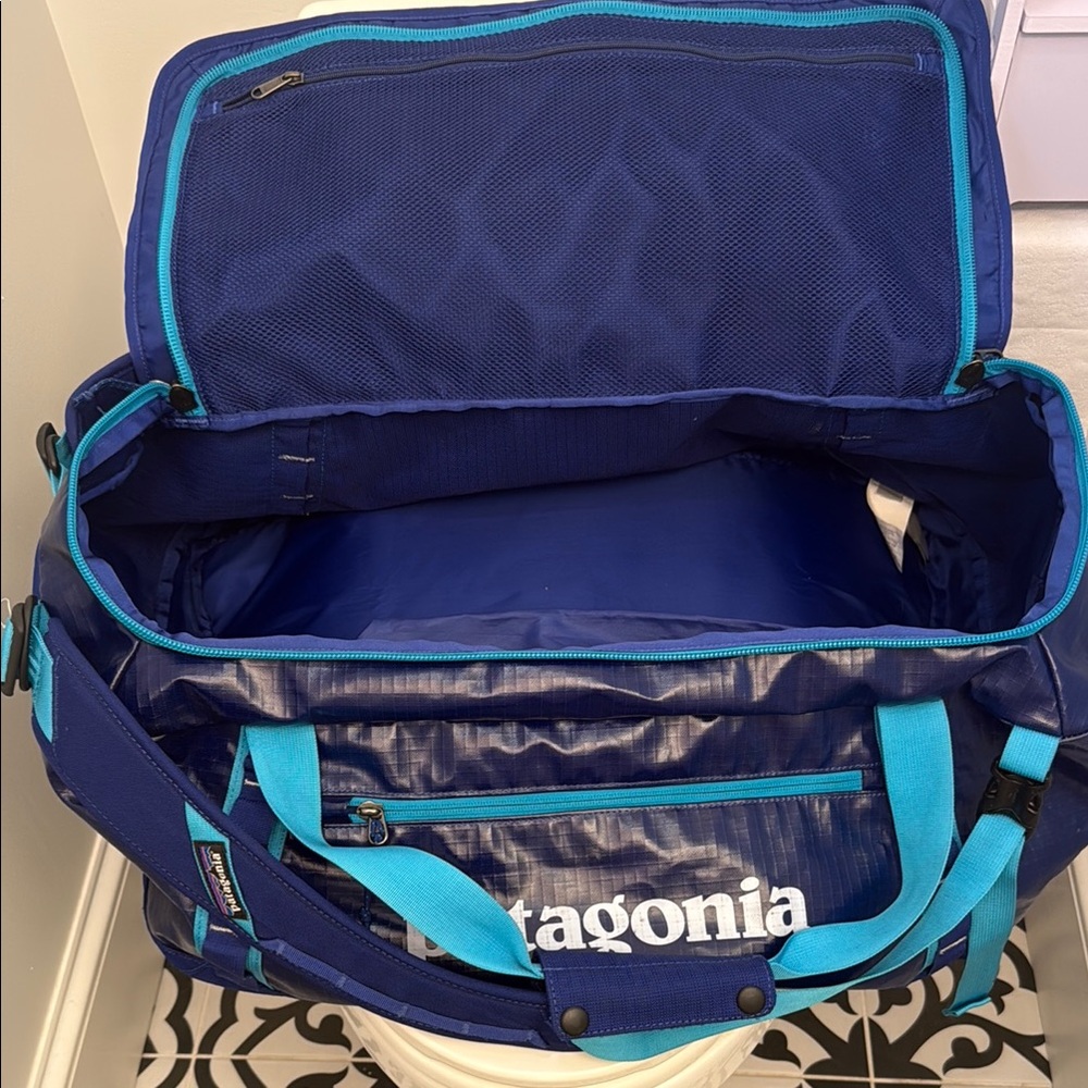 Patagonia black hole duffel 55l with backpack straps